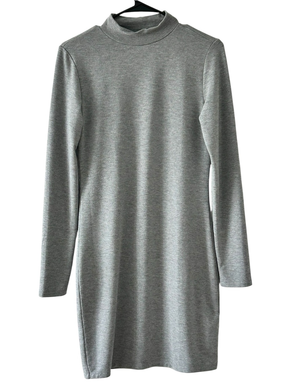 Aritzia The Group Babaton Grey Fitted Long Sleeve Mock Neck Dress Size M